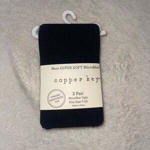 NWT Copper Key Microfiber Tights girls size 7-10